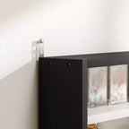 HOMCOM Vitrine 5 niveaux, Armoire murale avec porte vitrée et 4 étagères réglables
