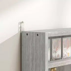 HOMCOM Vitrine 5 niveaux, Armoire murale avec porte vitrée et 4 étagères réglables