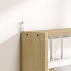 HOMCOM Vitrine 5 niveaux, Armoire murale avec porte vitrée et 4 étagères réglables