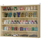 HOMCOM Vitrine 5 niveaux, Armoire murale avec porte vitrée et 4 étagères réglables