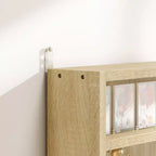 HOMCOM Vitrine 5 niveaux, Armoire murale avec porte vitrée et 4 étagères réglables
