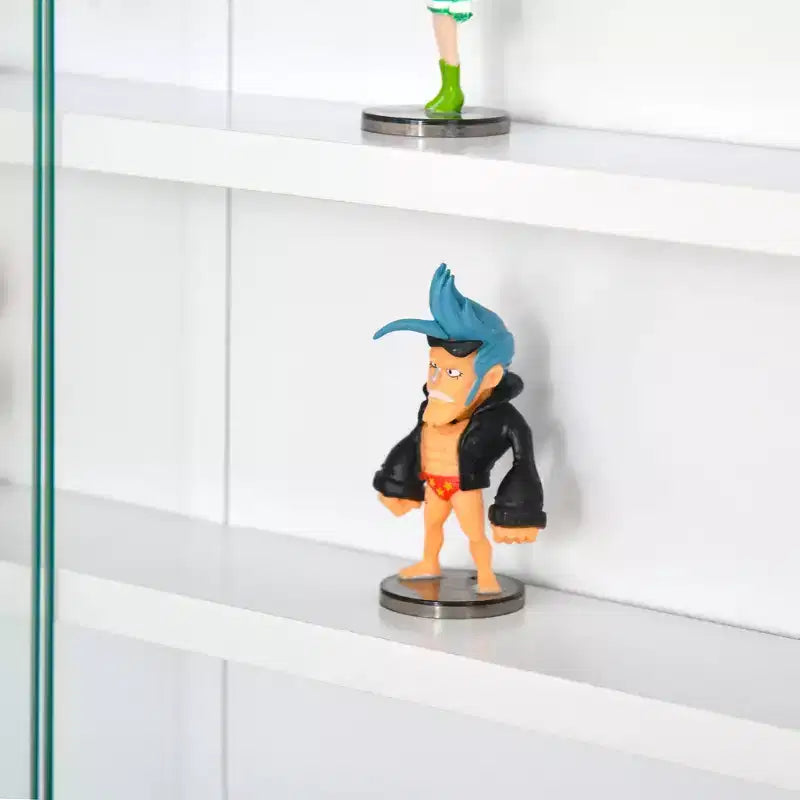 HOMCOM Vitrine 5 niveaux, Armoire murale avec porte vitrée et 4 étagères réglables