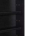 HOMCOM Vitrine 5 niveaux, Armoire murale avec porte vitrée et 4 étagères réglables