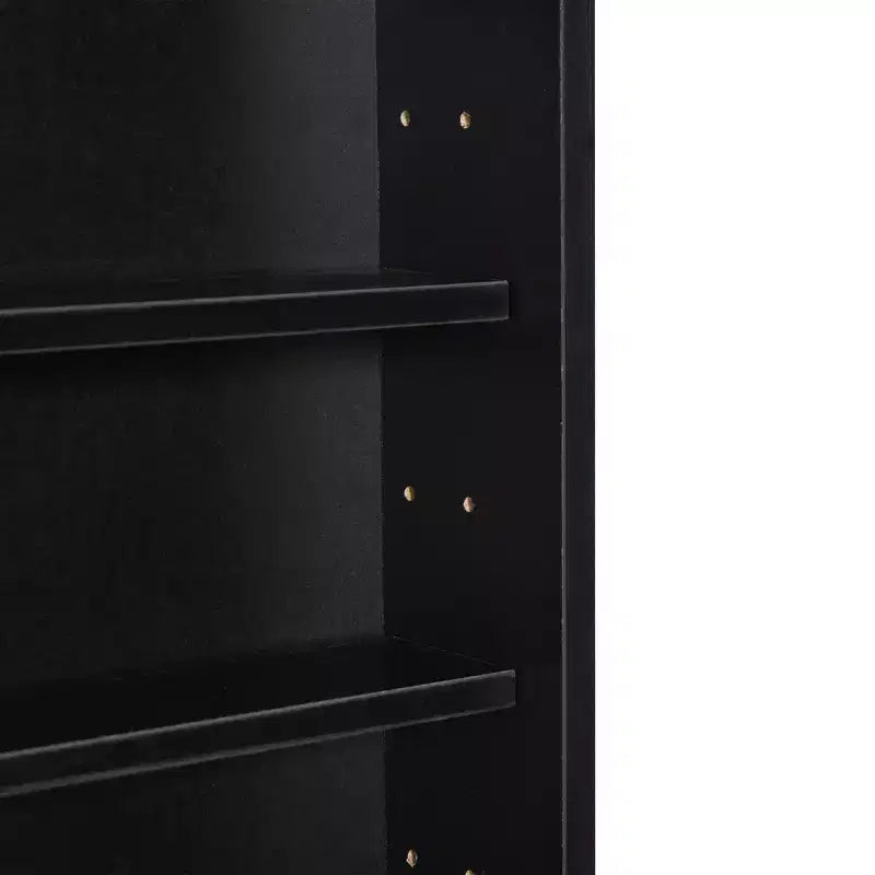 HOMCOM Vitrine 5 niveaux, Armoire murale avec porte vitrée et 4 étagères réglables