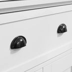 HOMCOM Meuble de cuisine sur pied traditionnel de 72 po avec 2 armoires, un tiroir et des étagères réglables