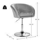 Costway Lot de 2 tabourets de bar pivotants en velours moderne à hauteur réglable