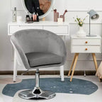 Costway Lot de 2 tabourets de bar pivotants en velours moderne à hauteur réglable