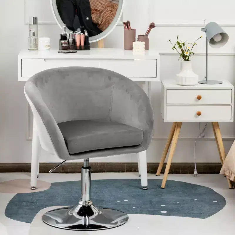 Costway Lot de 2 tabourets de bar pivotants en velours moderne à hauteur réglable