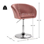 Costway Lot de 2 tabourets de bar pivotants en velours moderne à hauteur réglable