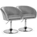 Costway Lot de 2 tabourets de bar pivotants en velours moderne à hauteur réglable