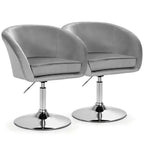 Costway Lot de 2 tabourets de bar pivotants en velours moderne à hauteur réglable