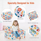 Costway Canapé Convertible 2-en-1 pour Enfants, Fauteuil Pliable, Lit de Repos