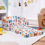 Costway Canapé Convertible 2-en-1 pour Enfants, Fauteuil Pliable, Lit de Repos