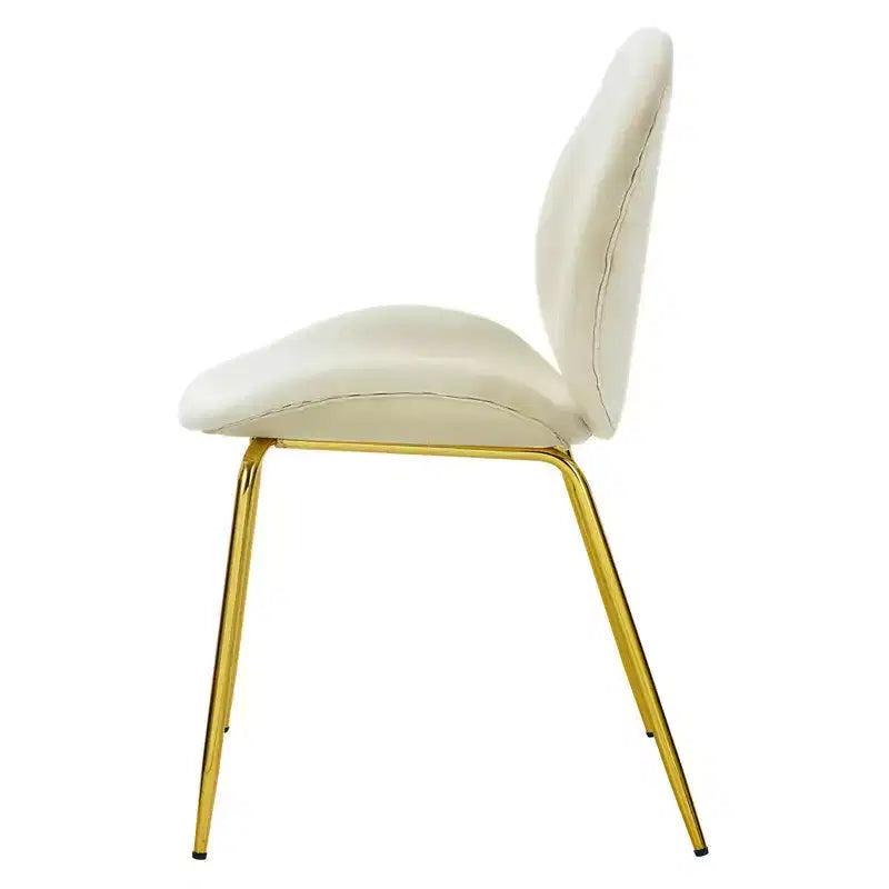 Lot de 4 chaises de salle à manger Costway en velours, chaises d'appoint sans accoudoirs