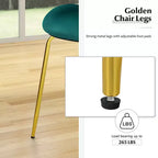 Lot de 4 chaises de salle à manger Costway en velours, chaises d'appoint sans accoudoirs