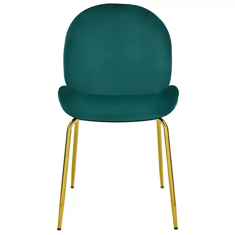 Lot de 4 chaises de salle à manger Costway en velours, chaises d'appoint sans accoudoirs