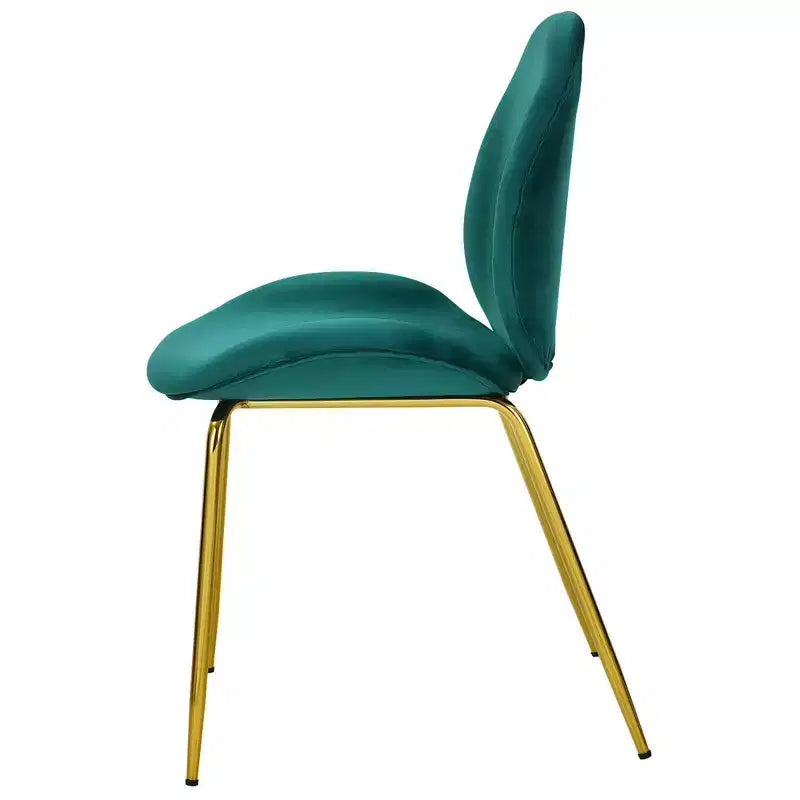 Lot de 4 chaises de salle à manger Costway en velours, chaises d'appoint sans accoudoirs