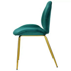 Lot de 4 chaises de salle à manger Costway en velours, chaises d'appoint sans accoudoirs
