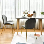 Lot de 4 chaises de salle à manger Costway en velours, chaises d'appoint sans accoudoirs