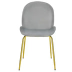 Lot de 4 chaises de salle à manger Costway en velours, chaises d'appoint sans accoudoirs