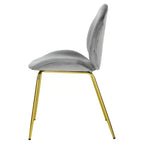 Lot de 4 chaises de salle à manger Costway en velours, chaises d'appoint sans accoudoirs