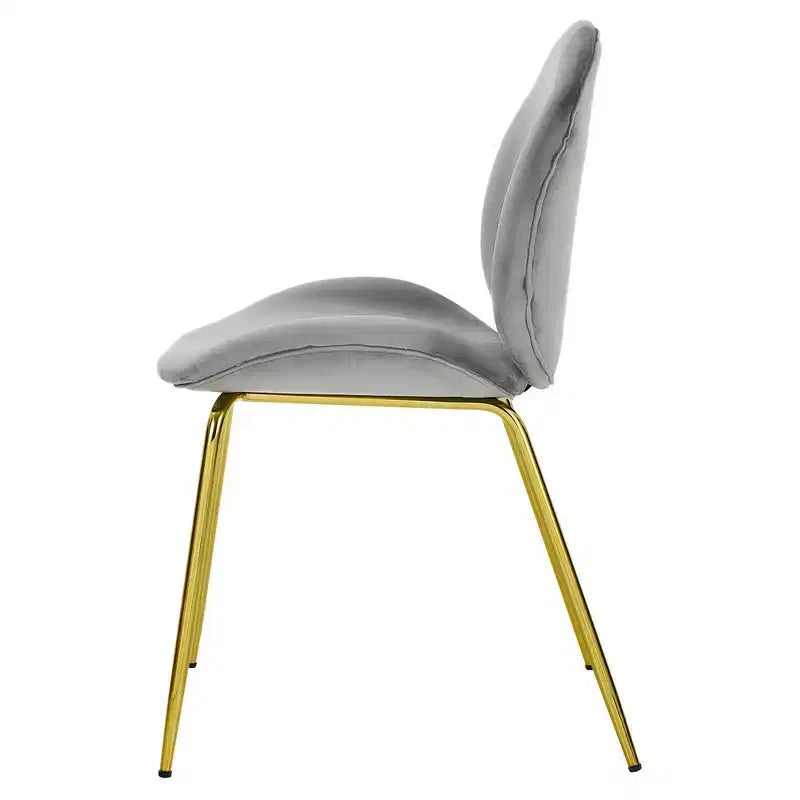 Lot de 4 chaises de salle à manger Costway en velours, chaises d'appoint sans accoudoirs