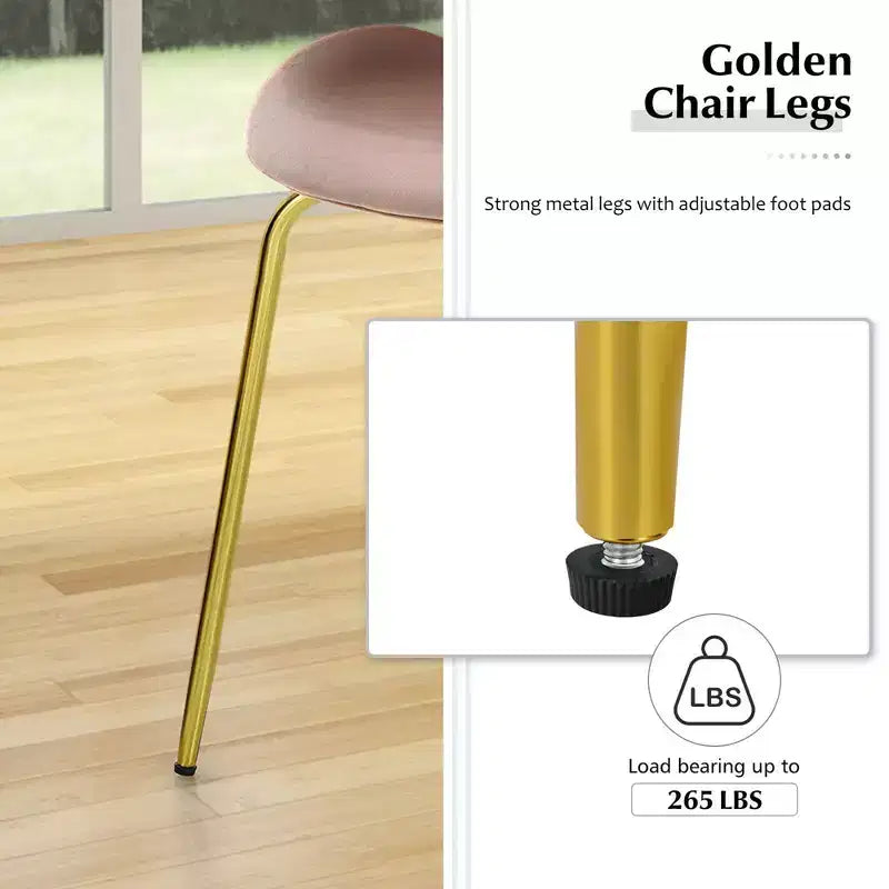 Lot de 4 chaises de salle à manger Costway en velours, chaises d'appoint sans accoudoirs