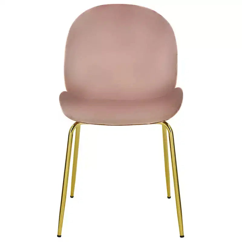Lot de 4 chaises de salle à manger Costway en velours, chaises d'appoint sans accoudoirs