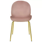 Lot de 4 chaises de salle à manger Costway en velours, chaises d'appoint sans accoudoirs
