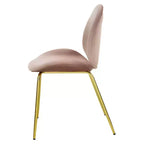 Lot de 4 chaises de salle à manger Costway en velours, chaises d'appoint sans accoudoirs