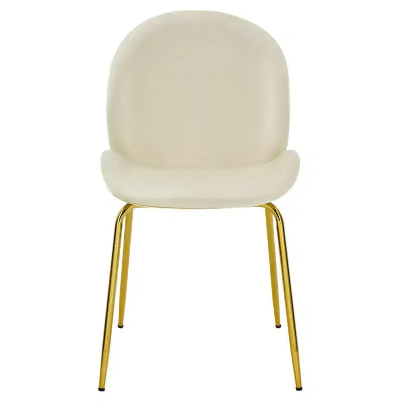 Lot de 4 chaises de salle à manger Costway en velours, chaises d'appoint sans accoudoirs