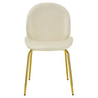 Lot de 4 chaises de salle à manger Costway en velours, chaises d'appoint sans accoudoirs