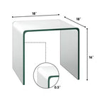Costway Ensemble de 3 Tables Basses et d'Appoint en Verre Trempé, Transparent, pour Salon