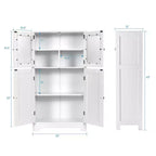 Meuble de Rangement Salle de Bain Costway Armoire de Cuisine avec Portes et Étagère Réglable