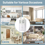 Meuble de Rangement Salle de Bain Costway Armoire de Cuisine avec Portes et Étagère Réglable