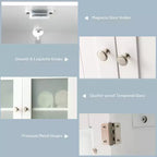Meuble de Rangement Salle de Bain Costway Armoire de Cuisine avec Portes et Étagère Réglable