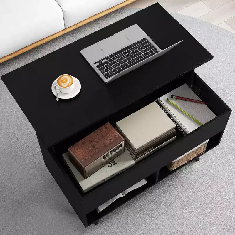 Costway 31.5 Lift Top CoffeeTable ModernTable W/ Hidden Compartment&Wood Legs For Home