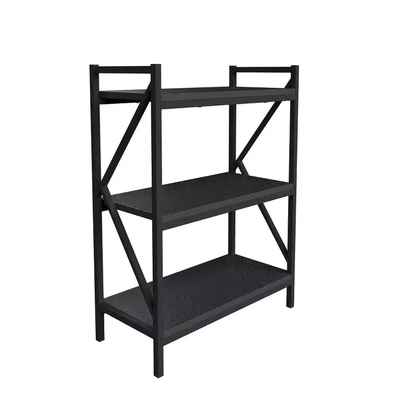 Étagère à 3 niveaux Lavish Home - Table console ou étagère de rangement, Noire