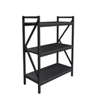 Étagère à 3 niveaux Lavish Home - Table console ou étagère de rangement, Noire
