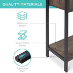 Meuble de rangement bibliothèque Best Choice Products pour salon, couloir avec placard fermé, design surélevé