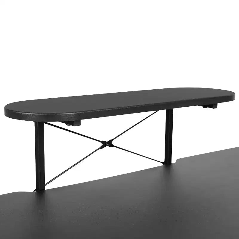 Configuration de jeu BlackArc Delta : Chaise inclinable avec support lombaire et appui-tête ; Bureau avec support casque/porte-gobelet détachable et support d'écran