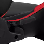 Configuration de jeu BlackArc Delta : Chaise inclinable avec support lombaire et appui-tête ; Bureau avec support casque/porte-gobelet détachable et support d'écran