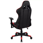 Configuration de jeu BlackArc Delta : Chaise inclinable avec support lombaire et appui-tête ; Bureau avec support casque/porte-gobelet détachable et support d'écran