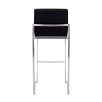 Lot de 2 tabourets de bar hauts Fuji en acier inoxydable/velours - LumiSource