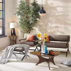 Table d'appoint triangulaire en bois Blaze