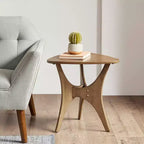 Table d'appoint triangulaire en bois Blaze