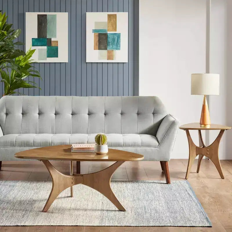 Table d'appoint triangulaire en bois Blaze