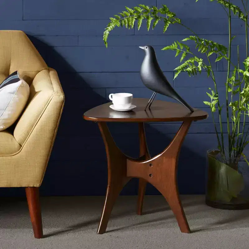 Table d'appoint triangulaire en bois Blaze