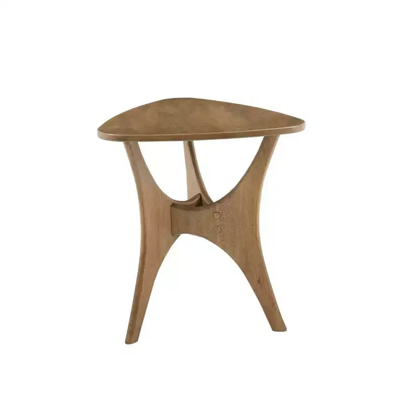 Blaze Triangular Wood Side Table