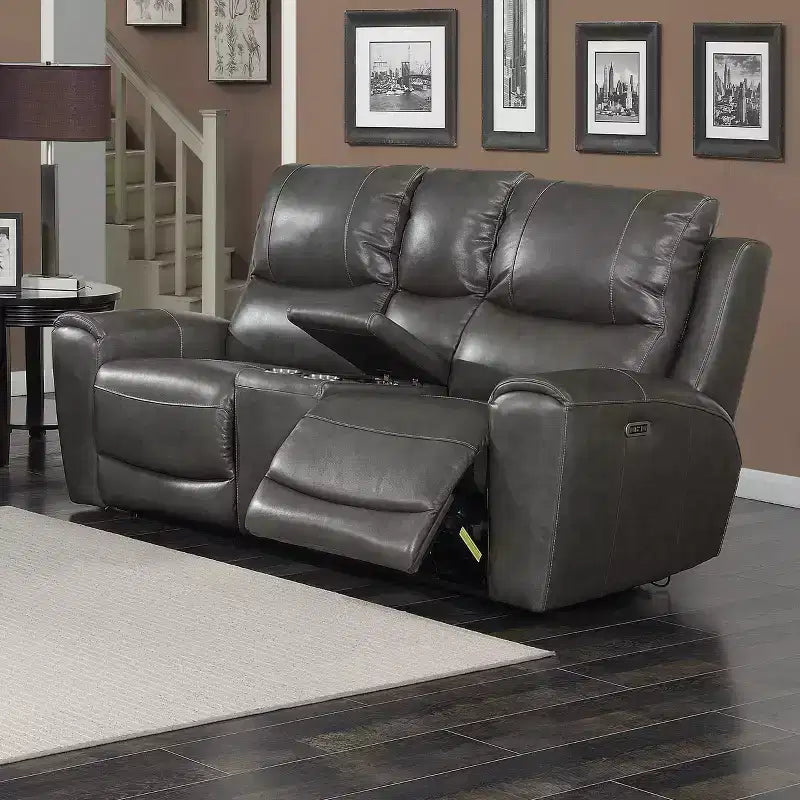 Causeuse inclinable électrique Laurel avec console - Steve Silver Co.
